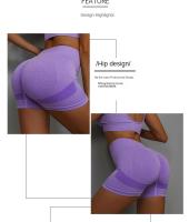 Shorts De Cintura Alta Sin Costuras Para Mujer Estilo Deportivo Y Yoga Secado Rápido Elevación De Glúteos Para Running Y Fitness - details 2