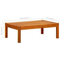 vidaXL Mesa de jardín de madera de acacia maciza 85x57x29 cm - details 5