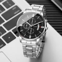 Reloj De Negocios Para Hombre Moda 3/4PCS Lujo Calendario Reloj De Cuarzo Sin Caja Material De Pulsera Y Caso De Aleación Resistencia a Agua Nula - details 9