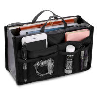 Bolso De Maquillaje Para Mujer Organizador De Viaje Nylon Grande Plegable Con Múltiples Bolsillos Estuche De Cosméticos Rectangular - details 11