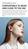 Auriculares Bluetooth 5.2 Inalámbricos Impermeables Con Micrófono Mini Hooks Para Oídos Estéreo HiFi Música Para Teléfono Auriculares Deportivos Con Cancelación De Ruido Activa - details 4