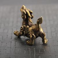 2pcs Pares De Cuernos De Delfín Y Caudal De Oveja Decoración De Hogar De Animales Mitológicos Chinos Cabeza De Dragón Y Cuernos De Ciervo En Latón Para Adornos Del Hogar - details 1