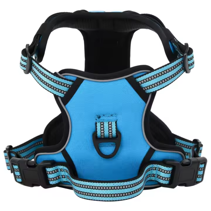 vidaXL Arnés para perros con correa y collar ajustable M Color Azul,  Marrón,  camouflage brown y mas - 1