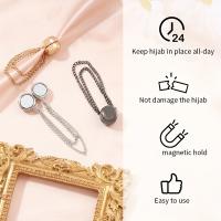 4pcs Clip Magnético De Moda Para Ropa Fuerte Clip De Perno Gratis Broche Decorativo Para Pañuelos Y Trajes De Mujer - details 4
