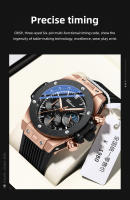 Reloj De Pulsera Masculino De Lujo CHENXI Con Dial Luminoso Y Cronógrafo Resistente Al Agua Y Shock Reloj Casual De Moda Creativa - details 4