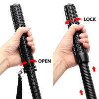 Lámpara De Mano Táctica LED Con Bate De Béisbol Aleación De Aluminio Foco Ajustable Super Brillante Para Auto Defensa Luz De Emergencia Batón Táctico - details 10