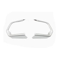 Cubierta De Volante Para Toyota Land Cruiser 300 LC300 2021-2023 Accesorios De Fibra De Carbono Plateado Adornos Internos ABS - details 4