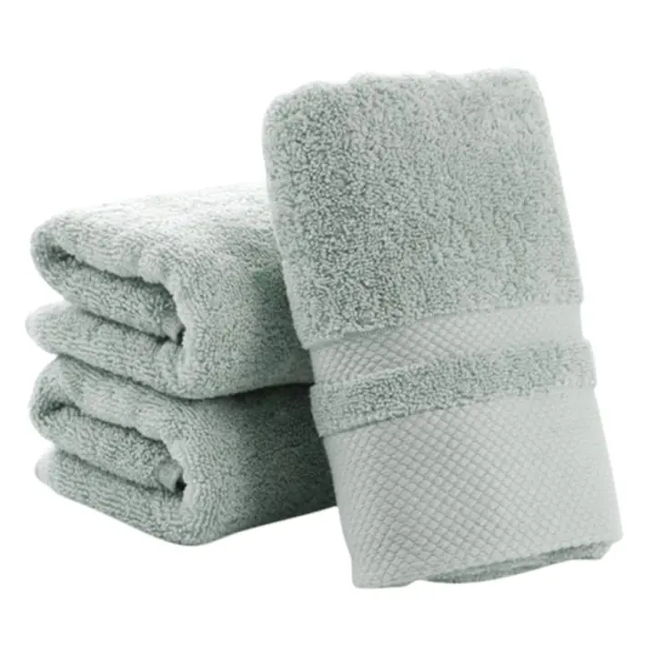 Toalla De Baño De Algodón Suave Y Absorbente Para Adultos Toalla De Lavado Rápido Para Rostro Mano Y Ducha Toalla De Baño De Color Sólido - 1