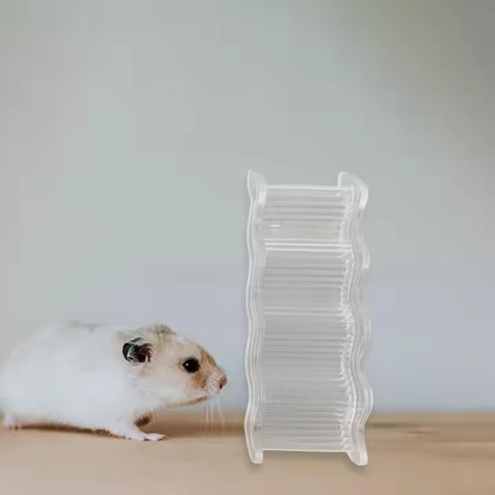 Juguete De Escalada Para Hamsters Ladder Transparente Y Resistente Accesorios De Jaula Para Pequeños Animales Gerbils Rattus Y Ratones - 1