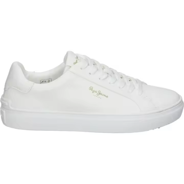 PEPE JEANS | Zapatillas Pepe Jeans para Mujer – Deportiva Baja en Color Blanco – Sneakers con Cordones – Estilo Casual – Versátiles – Combinables y Cómodas – Modelo PLS00031-800 - 1