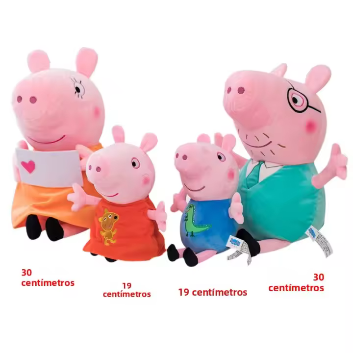Juego De 4 Piezas De Peluches Peppa Pig Original Con George Dinosaur Teddy Bear Y Oso Rosa Muñeco De Decoración De Fiesta Regalo Para Niños - 1