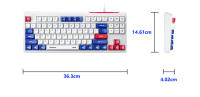 Teclado Inphic RGB De Cable 26 Teclas Libre De Conflictos Estilo Mecánico 87 Teclas Interface Type-C Teclado Portátil Con Botón Mudo Para Juego Y Oficina - details 11