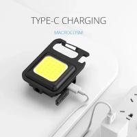 Linterna LED Mini Multifuncional De Llave De Camping Con Luz De Trabajo Recargable Por USB Para Pesca Y Senderismo - details 4