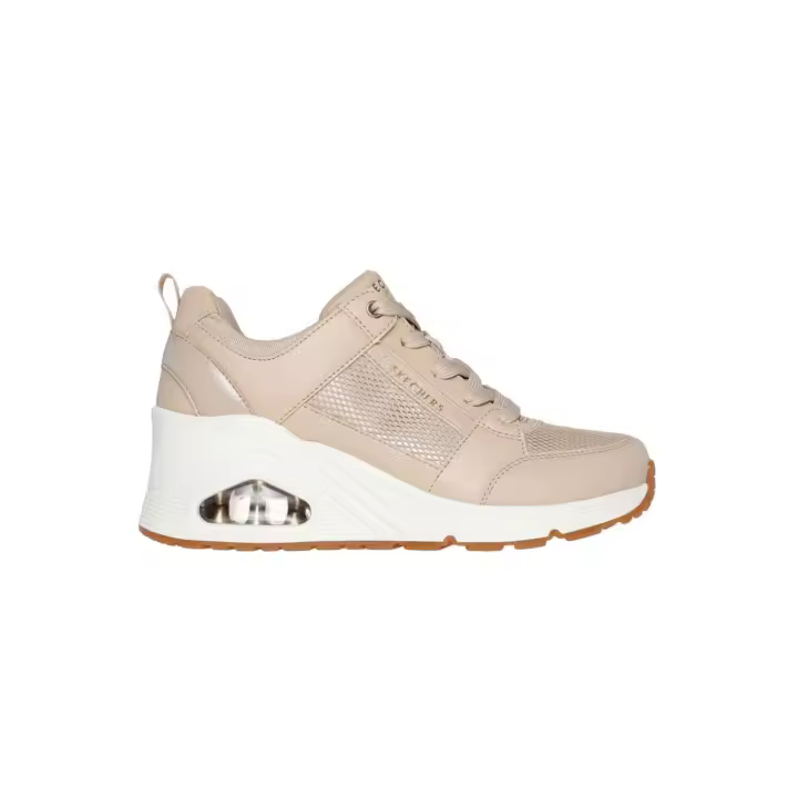 Zapatillas Skechers Uno Wedge Mujer Beige - 1