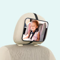 Espejo De Seguridad Para Asiento Infantil Ajustable Y Amplio Para Coche Monitor De Bebé Espejo Interior De Coche Cuadrado - details 1