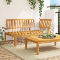 vidaXL Set de sofás de palets o mesas de jardín madera maciza de acacia en modelo Esquina + Mesa/Mesa/sofá central y más | acolchados duraderos para sofás de jardín terraza exterior - details 3