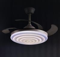 BEL AIR HOME Ventilador de Techo ROCAS con Motor DC y Aspas Desplegables con Luz Led 36W MEMORIA y Regulable en intensidad DIMMER (Luz nocturna) - Maca BEL AIR HOME - Silencioso y eficiente - Control Remoto incluído - Ideal para dormitorios y Comedores - details 1