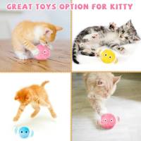 Smart Interactive Ball Catnip Cat Toys Juguete para mascotas Gato Chirping Moving Plush Toy 3PCS - details 3