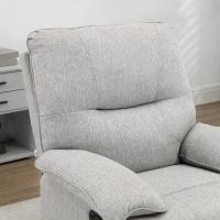 HOMCOM Sillón Reclinable de Salón Sillón Relax Reclinable Manual hasta 150° Tapizado en Tela con Reposapiés Carga 160 kg para Sala de Estar Dormitorio Oficina 89x98x101 cm Gris - details 3