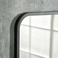 HOMCOM Espejo de Cuerpo Entero Moderno 163x53,5 cm Espejo de Pared Grande de Madera Colgar Vertical u Horizontal Decorativo para Salón Dormitorio Cocina Natural - details 4