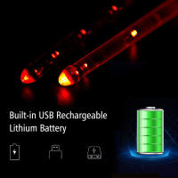 LED Light up Drumsticks Jazz Con 15 Luces Colores Gradientes Carga USB Con Interruptor ON/OFF Accesorio Para Batería - details 7