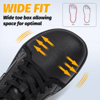 Zapatillas Casuales HOBIBEAR Para Hombres Y Mujeres Con Dedo Ancho Y Cero Bajada Zapatillas De Piel Sintética Ligera Para Caminar - details 10