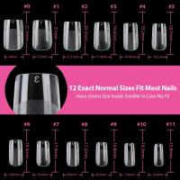 120PCS Uñas De Coffin Largas Y Curvas Extra Largas Cubiertas Mitad Uñas De Acrílico Profesional Uñas Falsas De Plástico Para Manicura Casera - details 11