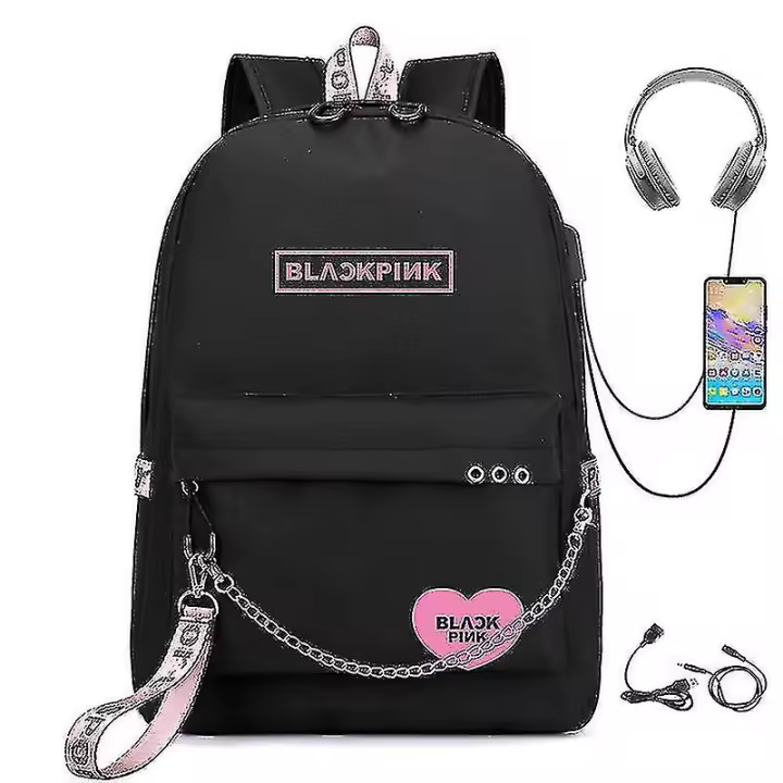 Mochipa Blackpink, mochipa recargable por USB, mochipa Escolar para estudiantes - 1