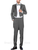 Traje Formal Azul Para Hombre 2024 Con Chaqueta Y Pantalones Doble Botón Estilo Casuál Para Boda Y Ocasiones Elegantes - details 13
