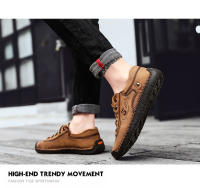 Zapatos Casuales Para Hombre Cuero Mocasines De Caminar Al Aire Libre 2021 Moda Casual Vacaciones Suaves Para Conducir Zapatos De Hombre - details 17