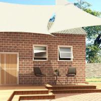 Vela De Sombra Rectangular Impermeable Anti 93% UV Resistente Al Agua Protección Contra El Viento Poliéster con Protección UV para Jardín Terraza Camping, Beige, 3x5M - details 0