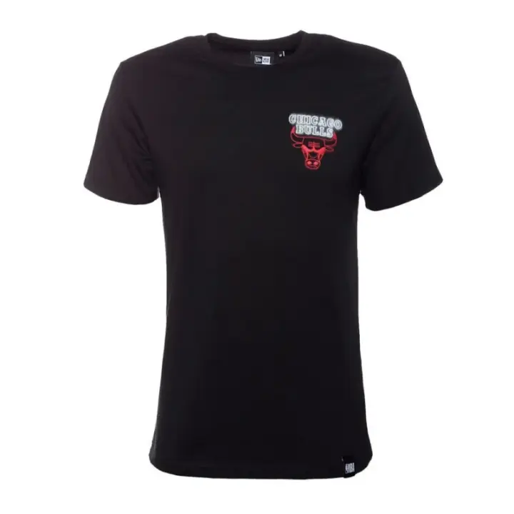 Camiseta Chicago Bulls New Era "NBA Neon" Negra - 1