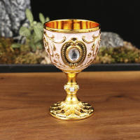 Copa De Vino De Metal 30ml Decorativa Y Multifuncional Estilo Europeo Para Fiesta Colección Viaje Copa De Viaje Vintage - details 2