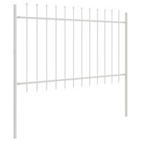 Cerca de Jardín VidaXL con Punta de Lanza Blanca 3,4x1 m de Acero - details 2