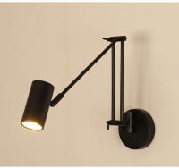 Lámpara De Pared Nórdica Minimalista Para Dormitorio Con Braza Telescópica Y Lectura Protección Ocular Giratoria Y Deslizante Para Estudio Y Lectura - details 8