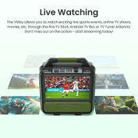 Monster VMay Televisor portátil para exteriores, pantalla 1080P Full HD de 15.6 pulgadas, audio de 60W, batería recargable incorporada de 12V/9A, 8 horas de reproducción de video, 25 horas de audio, Al aire libre, observación en vivo - details 2