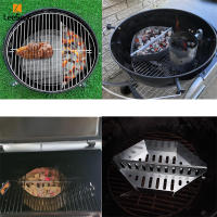 Leeseph Cesta De Carbón De Acero Inoxidable Para Barbacoa Accesorios De Asado Para Barbacoas Y Kettles Resistentes Al Calor Para Exterior - details 3