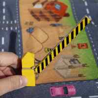 Banner - Señal trafico barrera de paso juguetes construccion amarillo