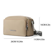 Bolso Bandolera Para Mujer Con Varios Cremalleras Y Correa Ajustable Bolso De Hombro Estilo Casual Material De Nylon - details 4
