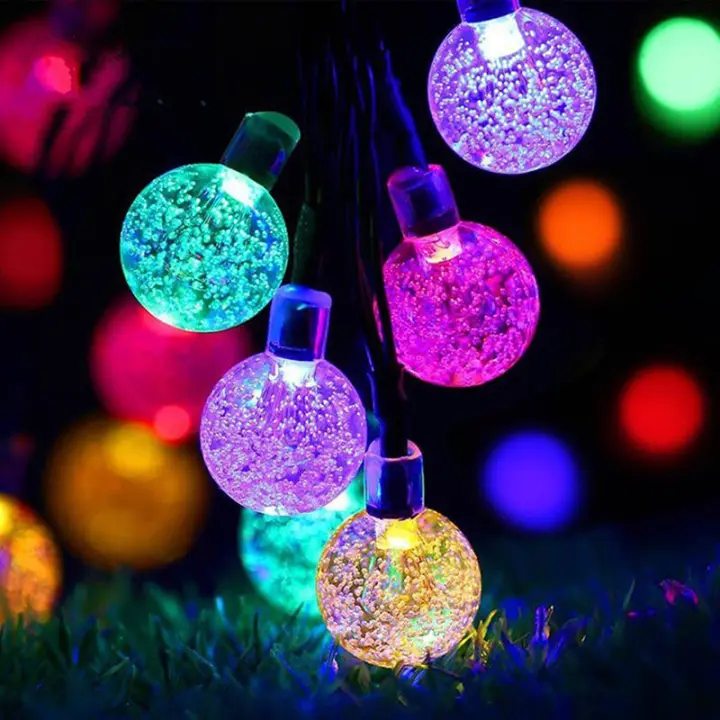 Luces Solares De Cristal Con 8 Modos Para Decoración De Navidad Y Exterior Cadena De Luces Faeiritas De 5M/7M/12M Garlands LED - 1