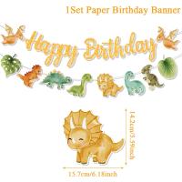 Guirnalda De Feliz Cumpleaños Con Dinosaurios Decoración De Fiesta Infantil Con Globos Roar Dino Y Animales Del Árbol De Safari Tamaño 1er Cumpleaños - details 13