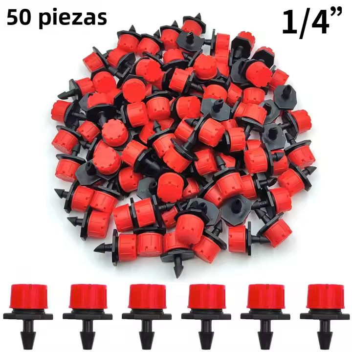 Emisores De Agua Para Riego Jardín 50-1000PCS 4/7mm Regulables Dispositivo De Rociador Micro Drip Para Balcones Y Estanques De Uso Doméstico - 1