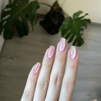 24pcs/set Uñas Postizas Cortas Cuadradas Con Diseño De Ojos De Gato Y Brillo En Colores Rosa Verde Morado Amarillo Y Nude Para Artículos De Belleza Y Uñas - details 14