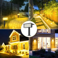 Lámpara Solar Exterior IP65 49LEDs 1pc Luz De Jardín Solar 3000K/6000K Farol Solar Para Pared Control Remoto Dimmer Incluido - details 14