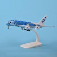 Modelo De Avión A380 ANA Turtle Airlines a Escala 1:400 Con Plataforma De Aterrizaje De 20cm Colección De Juguetes De Aleación Para Niños Y Adultos - details 20