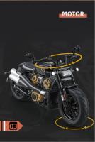 Modelo De Motocicleta De Escala 1:12 Sportster S De Aleación De Metal Con Absorción De Choque Y Luz Giratoria Para Niños Regalo - details 6