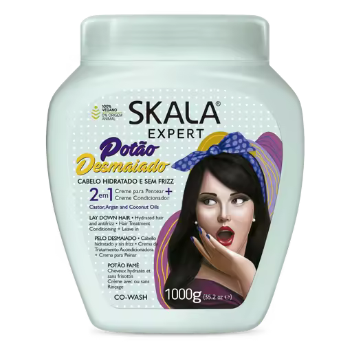 Mascarilla Capilar, Potão Desmaiado, Skala Expert,Vegano, Co-Wash, Hidratación, Antifrizz, Crema para tratamiento, Crema para Peinar. - 1