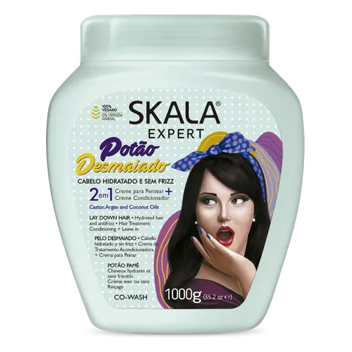 Mascarilla Capilar, Potão Desmaiado, Skala Expert,Vegano, Co-Wash, Hidratación, Antifrizz, Crema para tratamiento, Crema para Peinar. - 1
