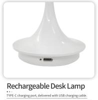 Lámpara De Mesa LED En Forma De Honguito Portable Carga Por Tipo C Luz Nocturna Táctil Para Decoración De Habitación Bar Café - details 9