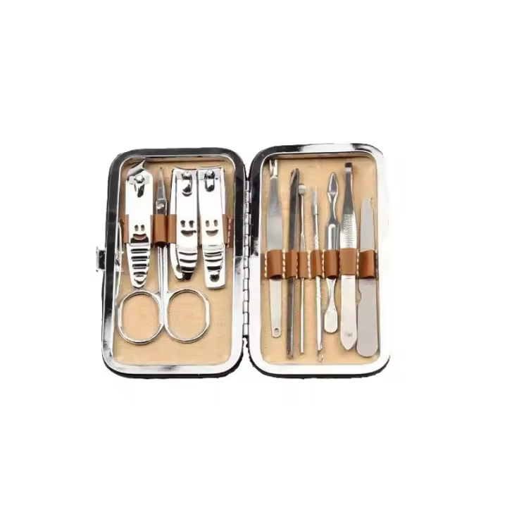 Set De Tijeras De Uñas Creativas Con Cara Feliz Herramienta De Manicura Y Peluquería De Uñas De Acero Carbono Conjunto De 11 Piezas - 1